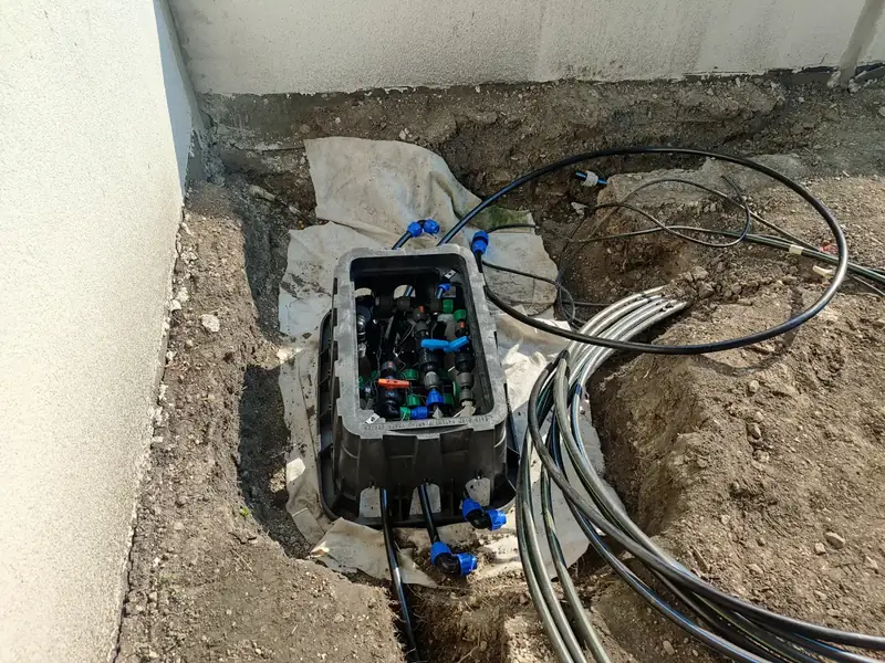 Razvod zalivnog sistema sa ventilima i zonama